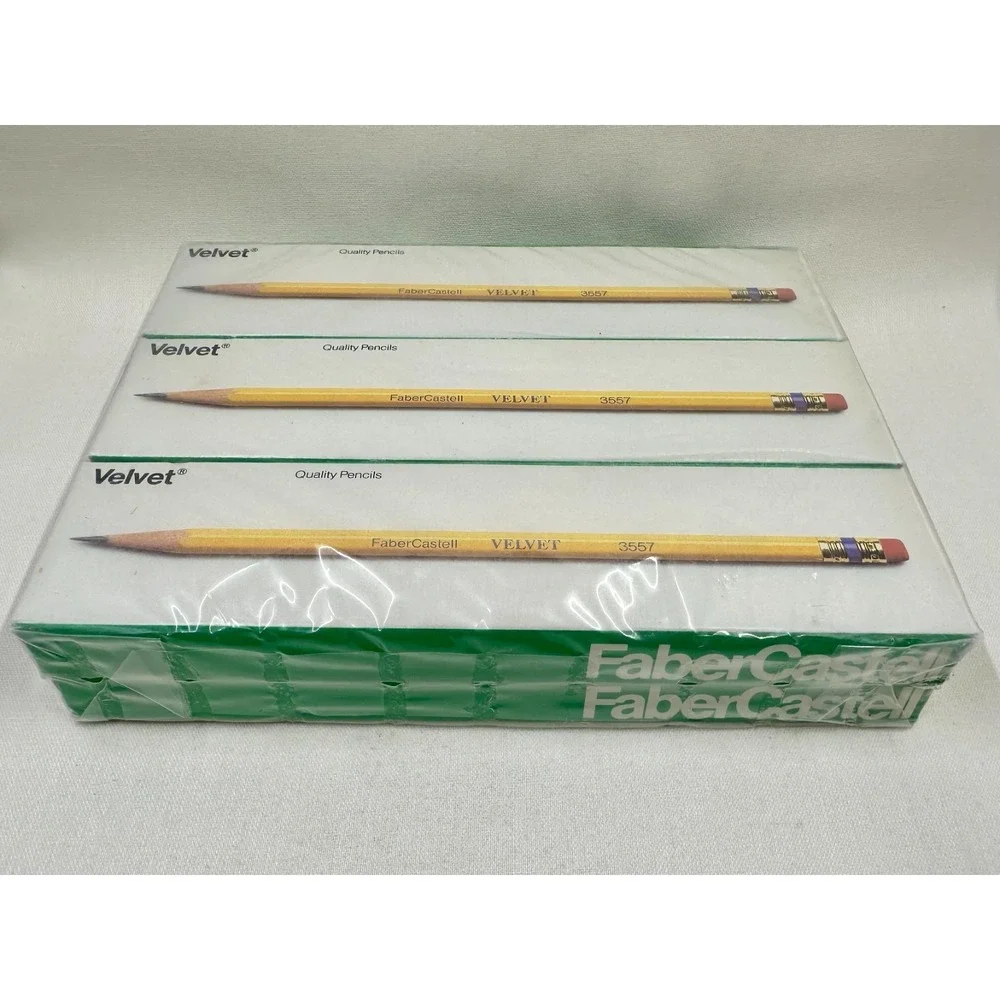 144 vintage NOS Velvet Faber Castell Pencils  pencil 12 box x 12 lot Medium Firm
